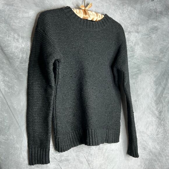 Pendleton Sweater Women Large Tight Knit Thick Heavy Black Winter Minimalist - Picture 2 of 5